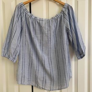 H&M off the shoulder linen blouse
